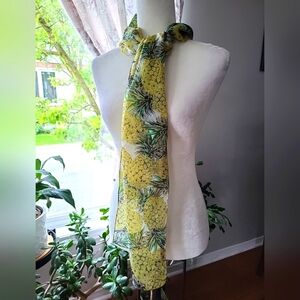 Tanjay Women's Scarf Pineapple Print Rectangle 64"x13"